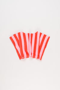 Maison Mangostan / Stripes Terry Top / Pink - Red