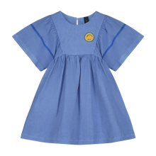 Load image into Gallery viewer, Bonmot / Short Dress Sleeve / Stripes Smiley / Mid Blue