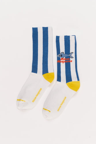 Maison Mangostan / Anchovie Sock / Blue - White