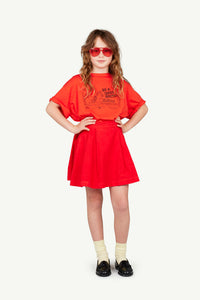 The Animals Observatory / KID / Rooster Oversized T-Shirt / Red