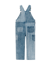 Load image into Gallery viewer, Goldie + Ace / Romper / Buddy Badge Denim Stripe