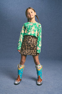 Maison Mangostan / Leopard Fur Skirt