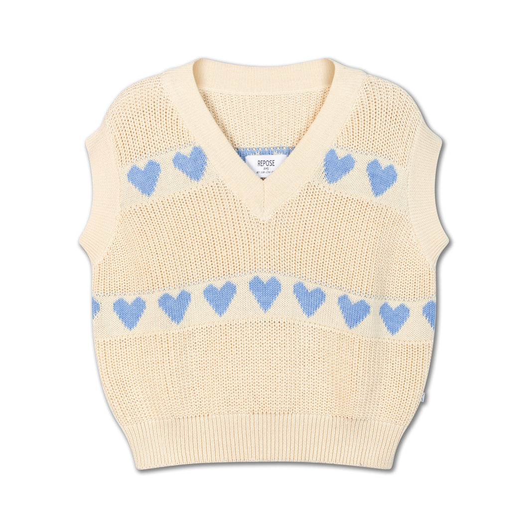 Repose AMS / Knit Spencer / Summer Day Blue Hearts