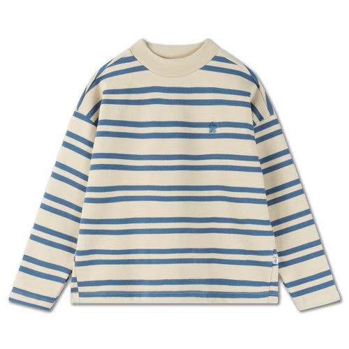Repose AMS / Oversized Boxy Sweater / Shadow Blue Sand Stripe