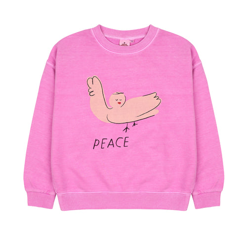 Jellymallow / Peace Pigment Sweatshirt / Pink