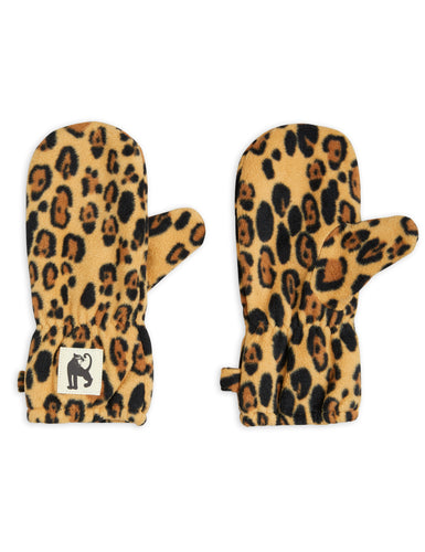 Mini Rodini / Fleece Mittens / Leopard