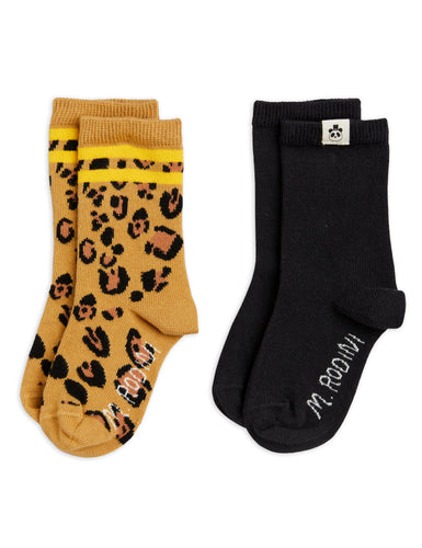 Mini Rodini / Socks / 2-Pack / Basic Leopard