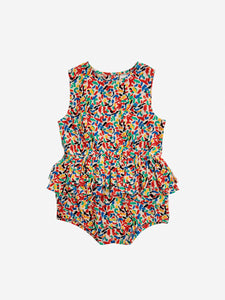 Bobo Choses / BABY / Ruffle Woven Romper / Confetti AO