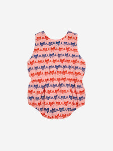 Bobo Choses / BABY / Woven Romper / Ribbon Bow AO