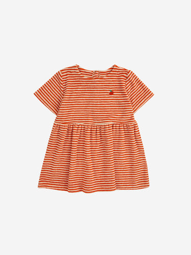 Bobo Choses / BABY / Terry Dress / Orange Stripes