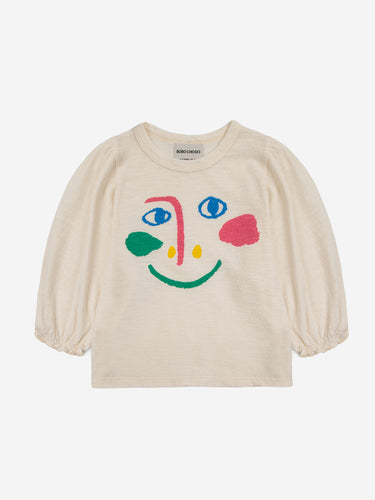 Bobo Choses / KID / Puffed Sleeves T-Shirt / Smiling Mask