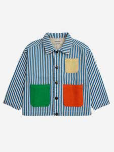 Bobo Choses / KID / Denim Jacket / Striped Color Block