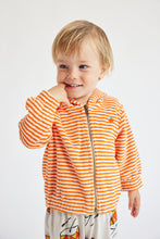 Load image into Gallery viewer, Bobo Choses / BABY / Terry Zipped Hoodie / Orange Stripes