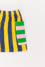 Load image into Gallery viewer, Maison Mangostan / Stripes Terry Shorts / Yellow - Blue