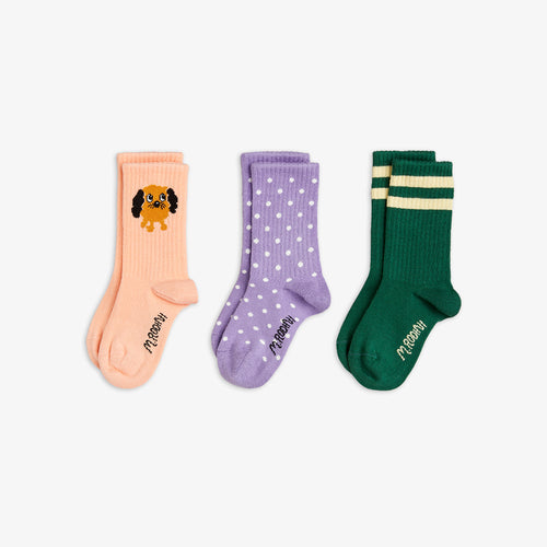 Mini Rodini / Socks / 3-Pack / Doggies