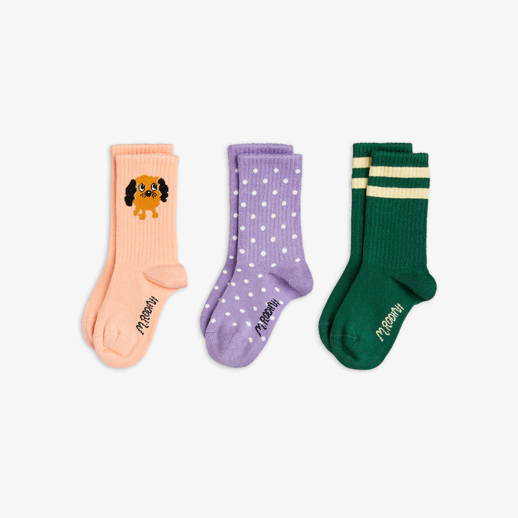 Mini Rodini / Socks / 3-Pack / Doggies