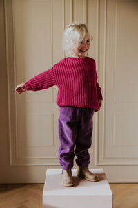 Yuki / Chunky Knitted Sweater / Fuchsia