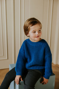 Yuki / Chunky Knitted Sweater / Royal Blue