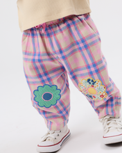Load image into Gallery viewer, Goldie + Ace / Pants / Pink Plaid Knee Patch Kit