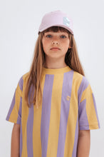 Load image into Gallery viewer, Repose AMS / Boxy Tee Dress / Golden Violet Block Stripe
