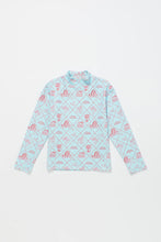 Load image into Gallery viewer, Maison Mangostan / Table Cloth Top / Light Blue - Red