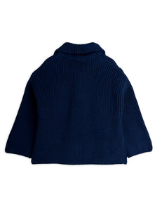 Mini Rodini / Half Zip Knit Sweatshirt / Ritzratz Patch Blue