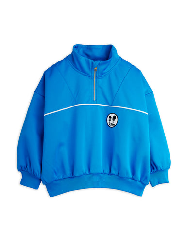 Mini Rodini / Half Zip Sweatshirt / Ritzratz Patch Blue