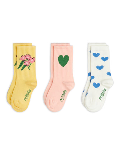 Mini Rodini / Socks / 3-Pack / Alpine Flowers