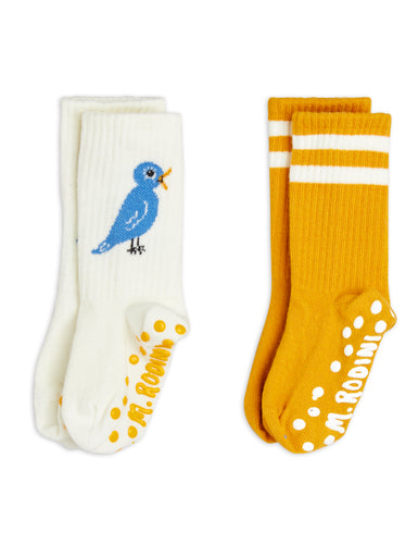 Mini Rodini / Anti-Slip Socks / 2-Pack / Multi