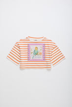 Load image into Gallery viewer, Maison Mangostan / Crop Top / Birds Striped