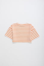Load image into Gallery viewer, Maison Mangostan / Crop Top / Birds Striped