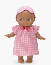 Load image into Gallery viewer, Minikane / Mini Panchas / Maia At home In Her Pink Checkered Nightgown