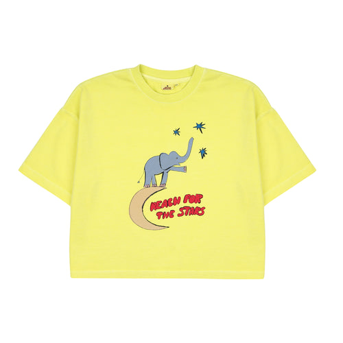 Jellymallow / Elephant Pigment T-Shirt / Yellow