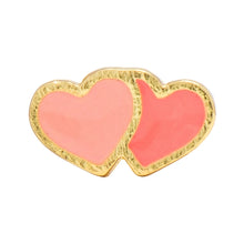 Load image into Gallery viewer, Lulu Copenhagen / Earring Stud / 2 Hearts Coral