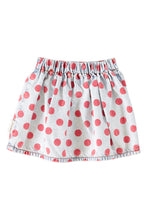 Load image into Gallery viewer, Piupiuchick / KID / Short Skirt / Denim Red Dots