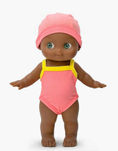 Load image into Gallery viewer, Minikane / Mini Panchas / Prunelle At The Gym And Her Fluorescent Coral Swimming Outfit