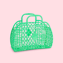 Load image into Gallery viewer, Sunjellies / Small Retro Basket / Green