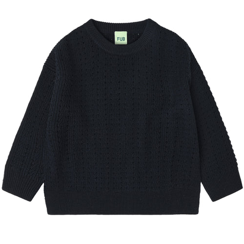 FUB / KID / Sweater / Structure Dark Navy