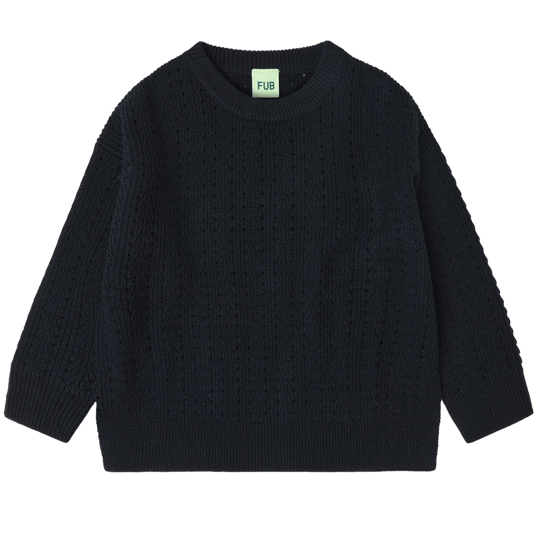FUB / KID / Sweater / Structure Dark Navy