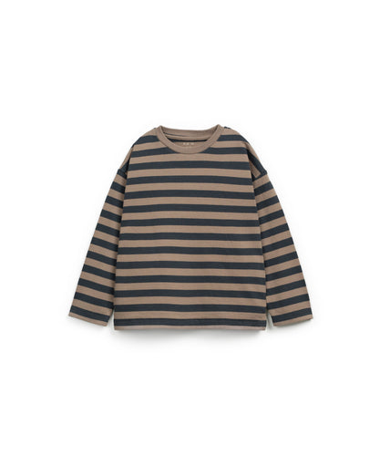 Play Up / KID / Striped LS T-Shirt / Grafite