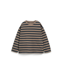 Play Up / KID / Striped LS T-Shirt / Grafite