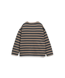 Play Up / KID / Striped LS T-Shirt / Grafite