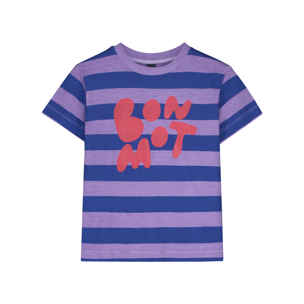 Bonmot / T-shirt / Wide Stripes Bonmot / Mallow