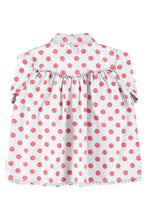 Load image into Gallery viewer, Piupiuchick / KID / Short Dress / Denim Red Dots