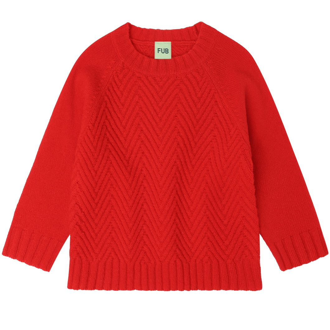 FUB / KID / Sweater / Lambswool / Signal Red