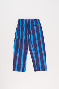 Maison Mangostan / Stripes Cargo Pants / Blue