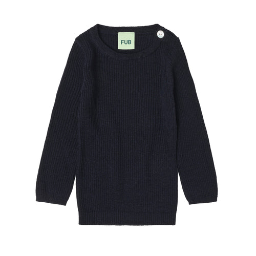 FUB / BABY / Rib Blouse / Dark Navy