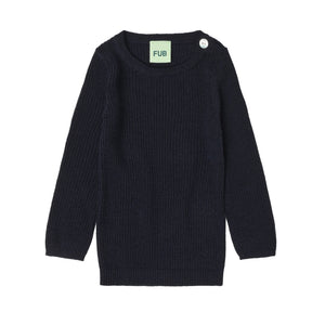 FUB / BABY / Rib Blouse / Dark Navy