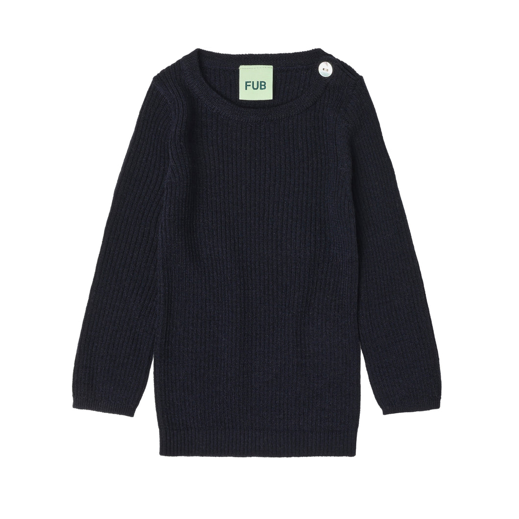 FUB / BABY / Rib Blouse / Dark Navy