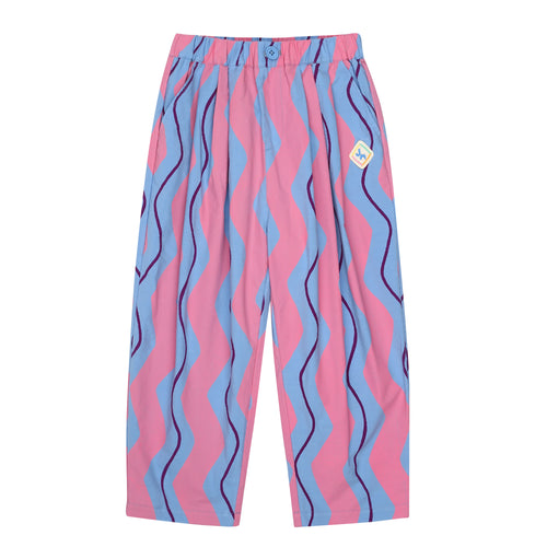 Jellymallow / Wave Stripe Trousers / Pink